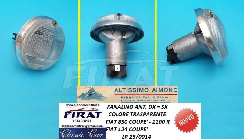 FANALINO FIAT 850 COUPE' - 124 COUPE' - 1100R ANT.DX=SX ALTISSIM